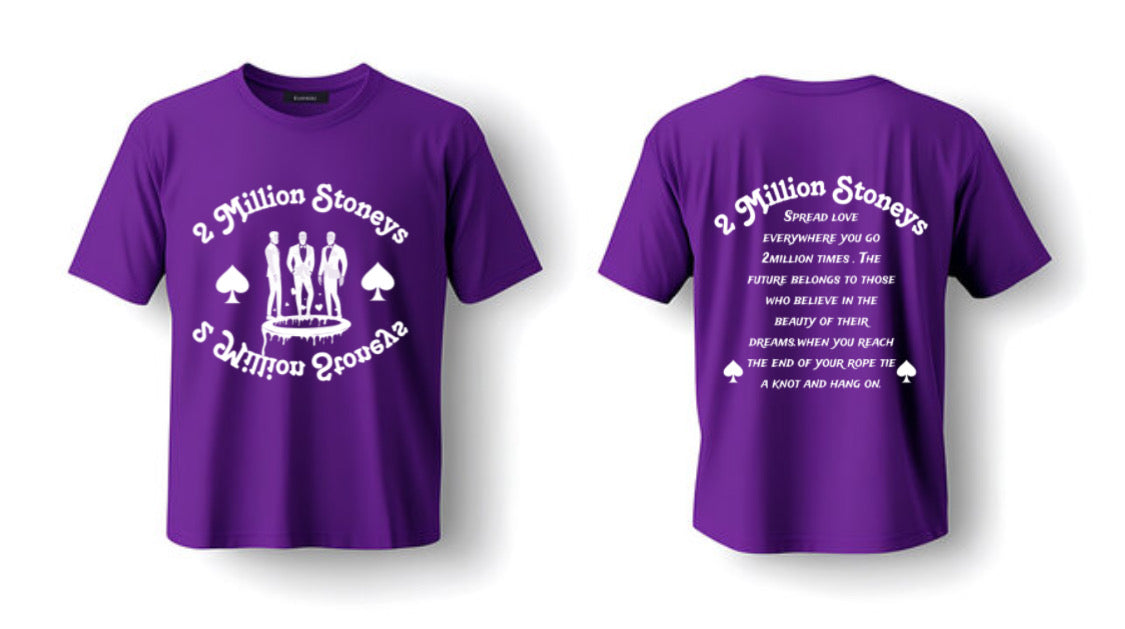 2millionstoneys Purple Tshirt
