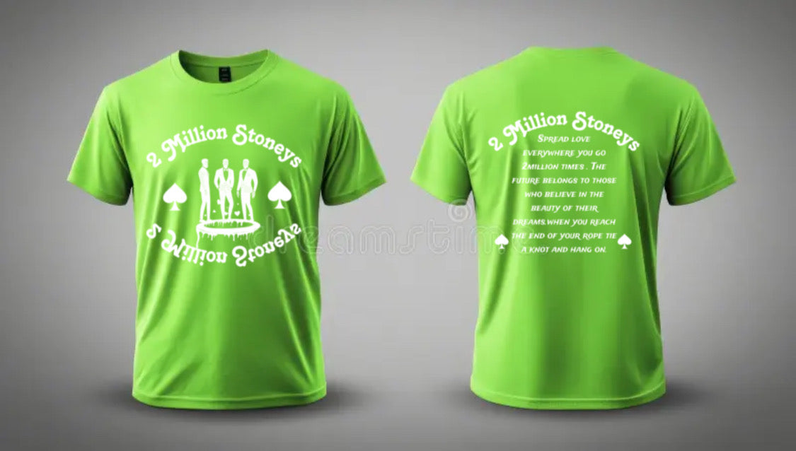 2millionstoneys lime green Tshirt