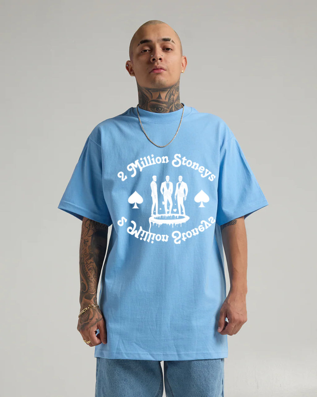 2millionstoneys Powder Blue Tshirt
