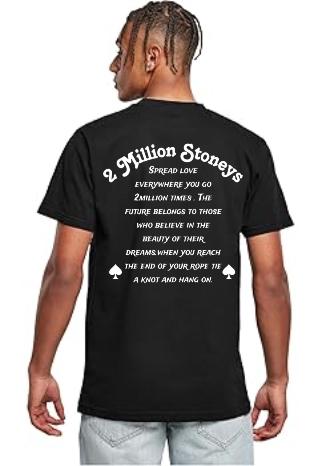 2millionstoneys Black and white Tshirt