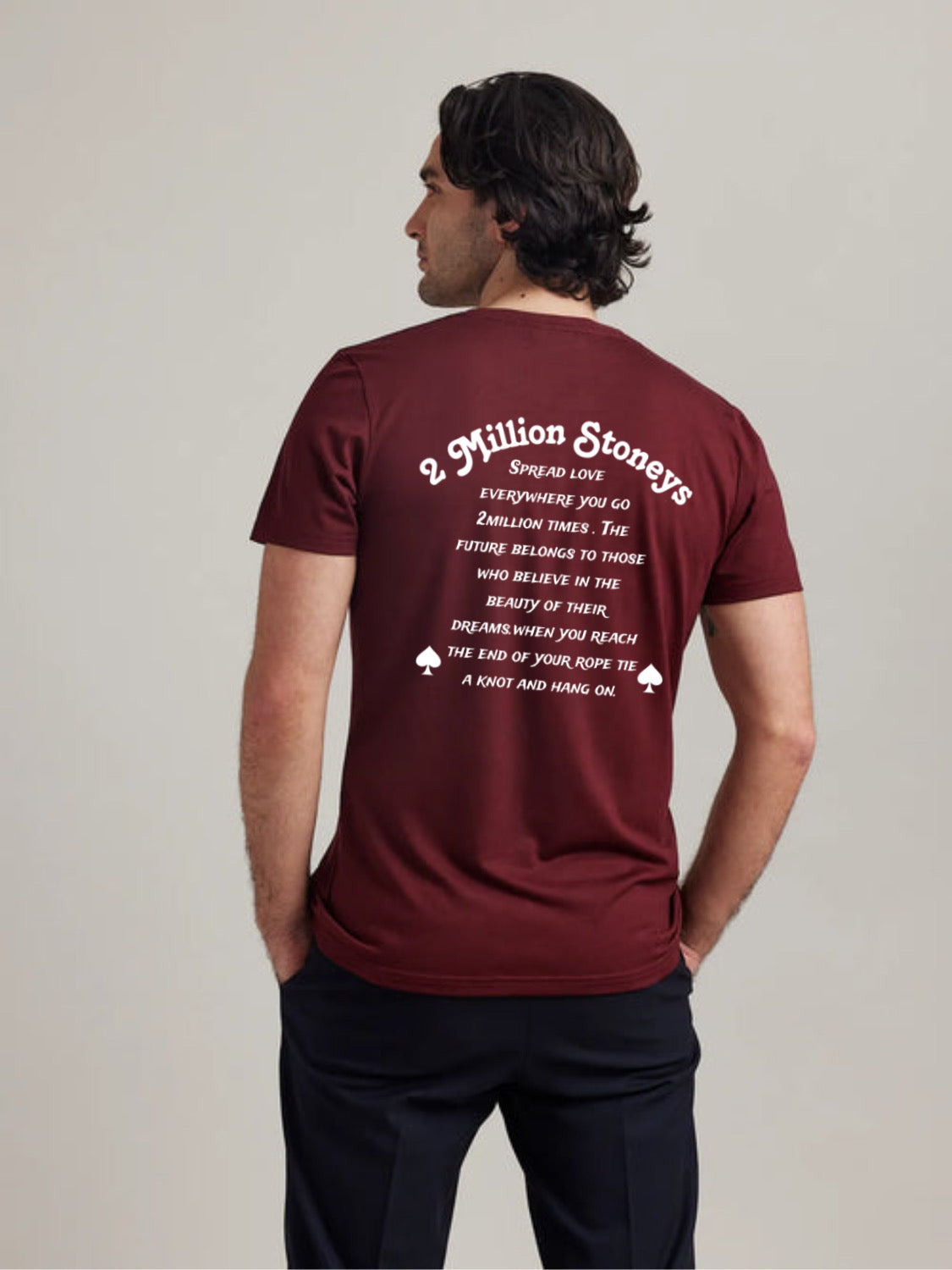 2millionstoneys burgundy Tshirt