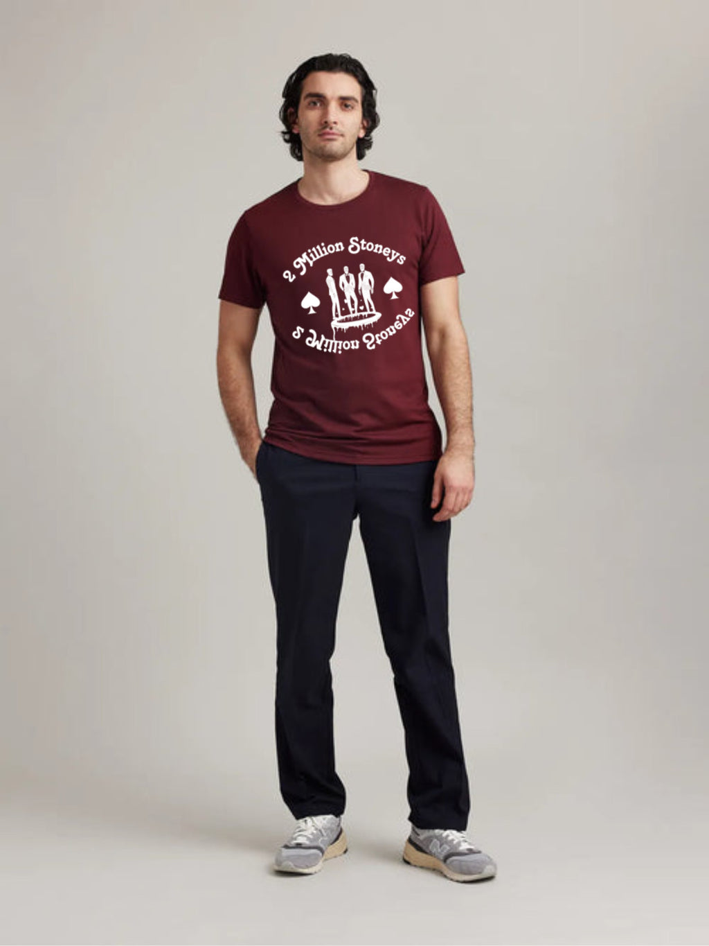 2millionstoneys burgundy Tshirt