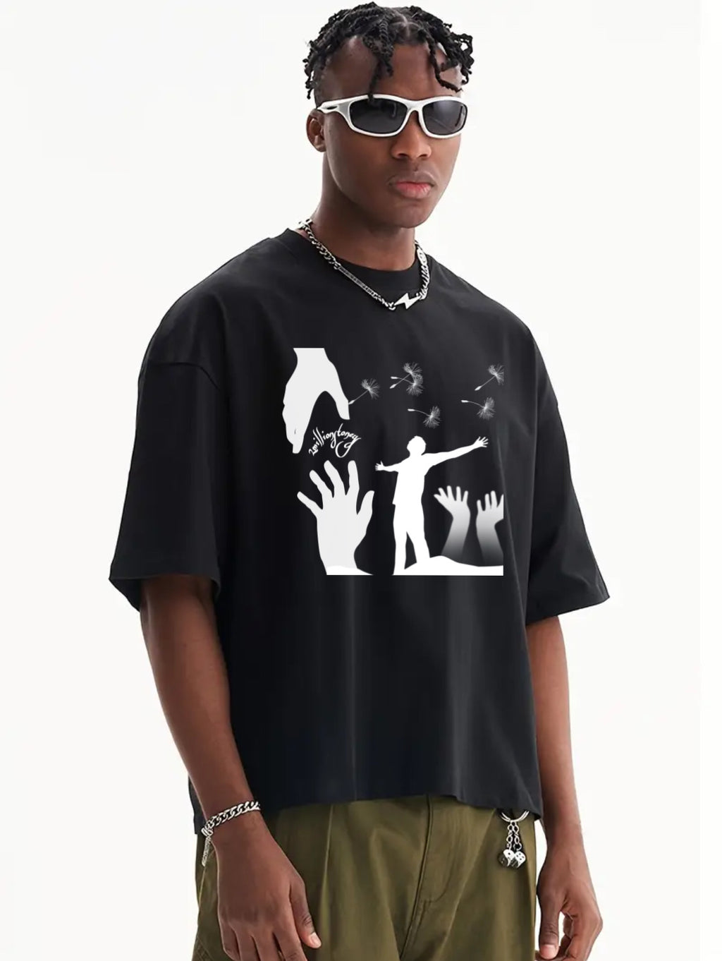 Boxy crop top motivational tee